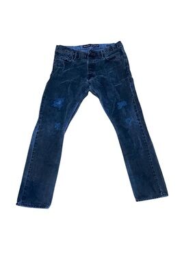Ralph Lauren Blue Straight Jeans with Subtle Fade 36/32